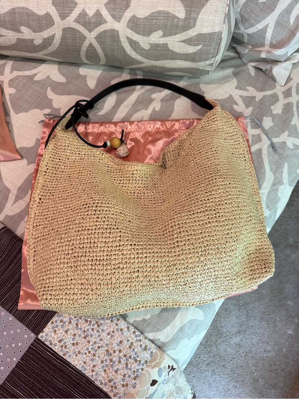 Madewell The Mylie Shoulder Bag in Straw w/ original charm NWT - Picture 8 of 11